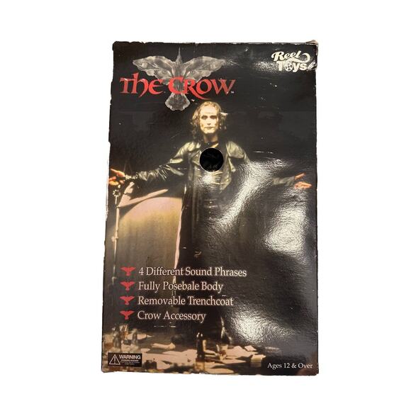 REEL TOYS THE CROW 1:6 SCALE 12” ERIC DRAVEN FIGURE WITH SOUND RARE COLLECTIBLE - Picture 2 of 8